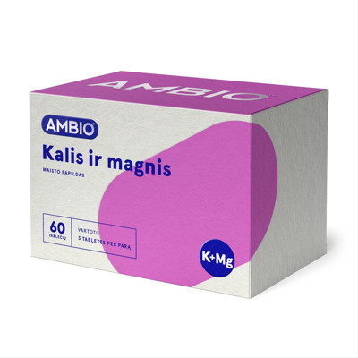 AMBIO kālijs un magnijs, 60 tabletes attēls