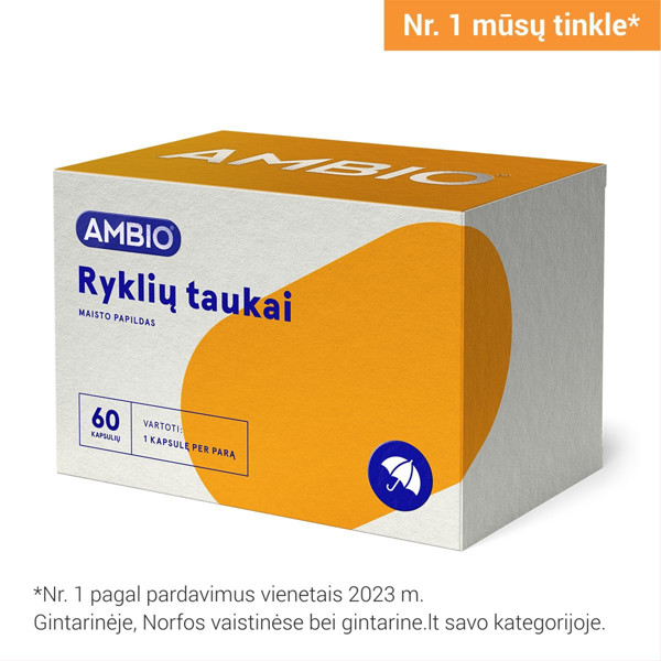 AMBIO haizivju eļļa, 500 mg, 60 kapsulas attēls