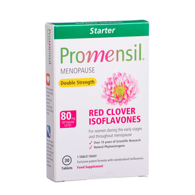 PROMENSIL MENOPAUSE DOUBLE STRENGHT, uztura bagātinātājs ar sarkanā āboliņa izoflavoniem, 30 tabletes attēls