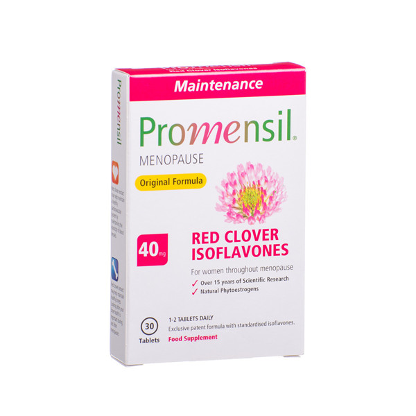 PROMENSIL MENOPAUSE, uztura bagātinātājs ar sarkanā āboliņa izoflavoniem, 30 tabletes attēls