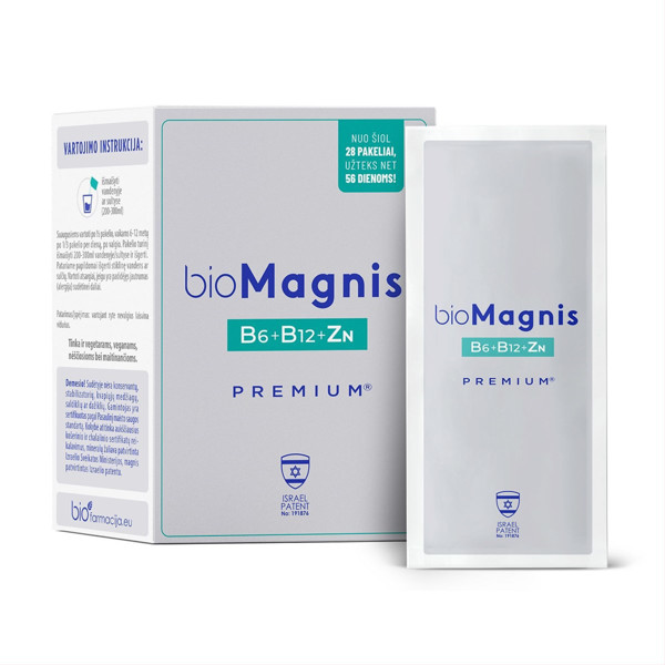 BIOMAGNIJS B6 PREMIUM, pulveris, 28 gab. attēls