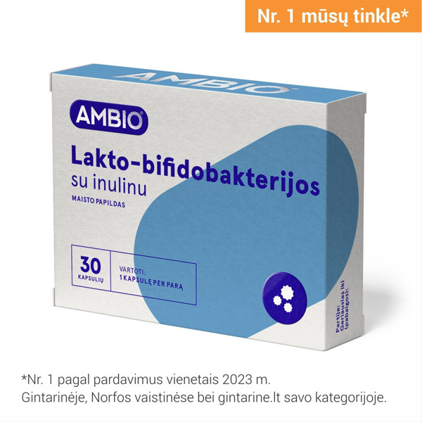 AMBIO-лакто-бифидобактерии с инулином, 30 капсул изображение