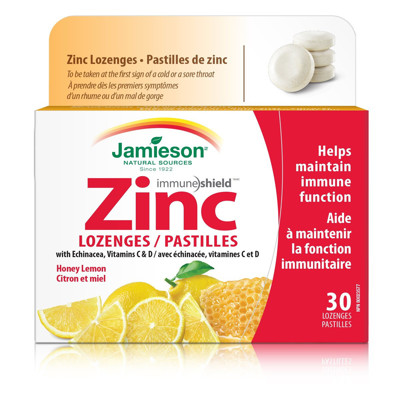 JAMIESON cinks ar ehinaceju un C un D vitamīniem, 30 pastilas attēls