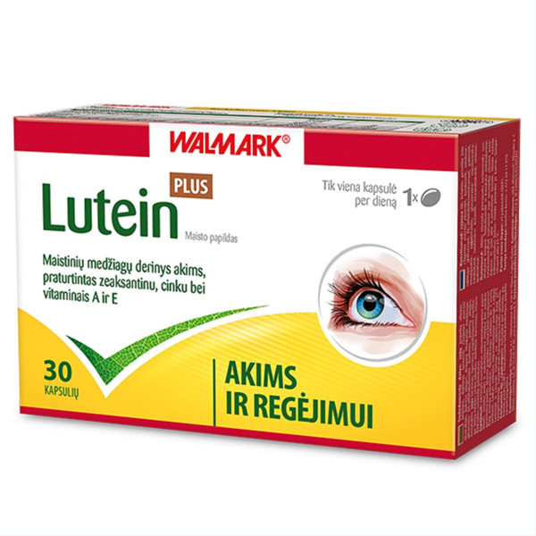 WALMARK LUTEIN PLUS, 30 kapsulas attēls