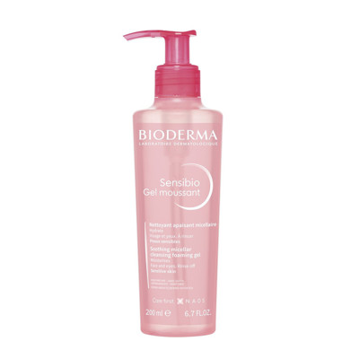 BIODERMA SENSIBIO GEL MOUSSANT, maigs micelārais gēls tīrīšanas līdzeklis jutīgai ādai, 200 ml attēls