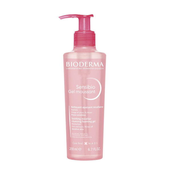 BIODERMA SENSIBIO GEL MOUSSANT, maigs micelārais gēls tīrīšanas līdzeklis jutīgai ādai, 200 ml attēls
