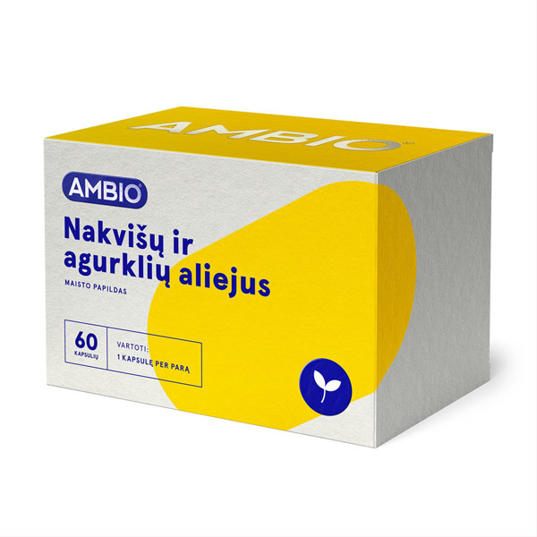 AMBIO naktssveces un gurķenes eļļa, 60 kapsulas attēls