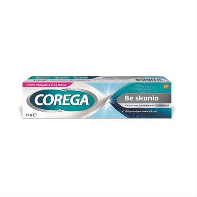 COREGA, fiksācijas krēms protēzēm, bez garšas, (spēcīga fiksācija visas dienas garumā), 40g attēls