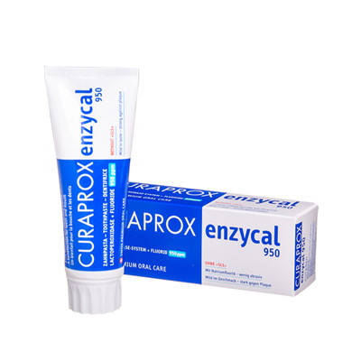 CURAPROX ENZYCAL 950, zobu pasta ar fermentiem kariesa profilaksei, 75 ml attēls