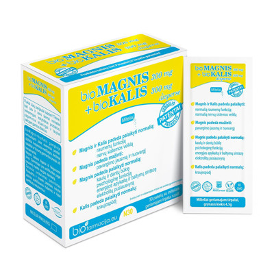 BIOMAGNIJS 300 mg + BIOKĀLIJS 300 mg DISPERSE, pulveris, 30 gab. attēls