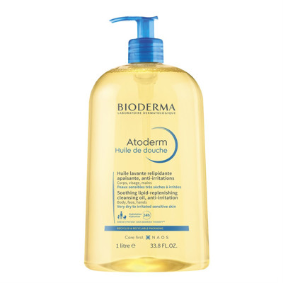 BIODERMA ATODERM HUILE DE DOUCHE, dušas eļļa, 1 L attēls