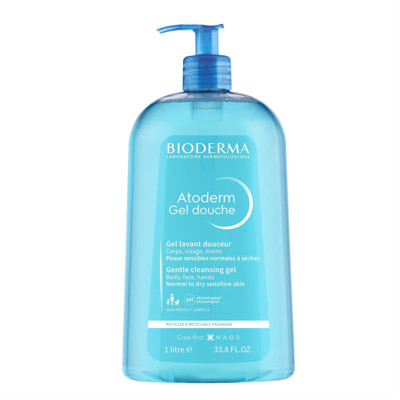 BIODERMA ATODERM, želejveida attīrīšanas līdzeklis normālai, sausai ādai, 1 l attēls