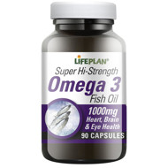 LifePlan Omega-3 Hi-Strenght, 1000 mg, 90 kapsulas attēls