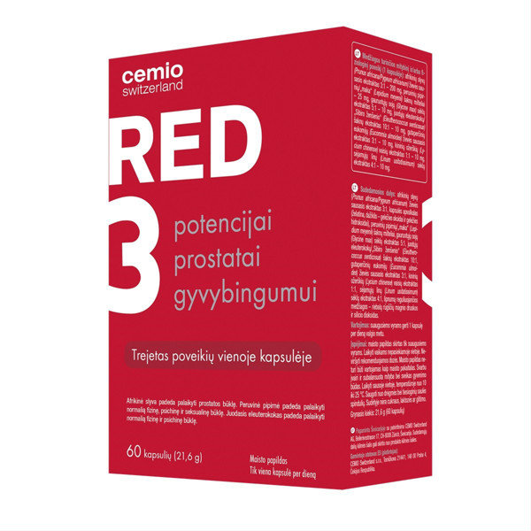 CEMIO RED3, 60 kapsulas attēls