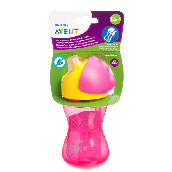 PHILIPS AVENT, necaurlaidīga krūze ar salmiņu, 12 mēneši+, SCF798/02, 300 ml attēls
