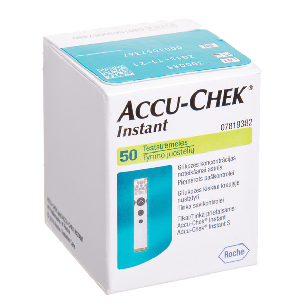 ACCU-CHEK INSTANT, diagnostikas strēmeles, 50 gab. attēls