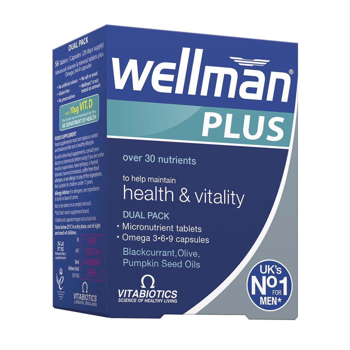 Vitabiotics Ltd. WELLMAN PLUS OMEGA 3-6-9
