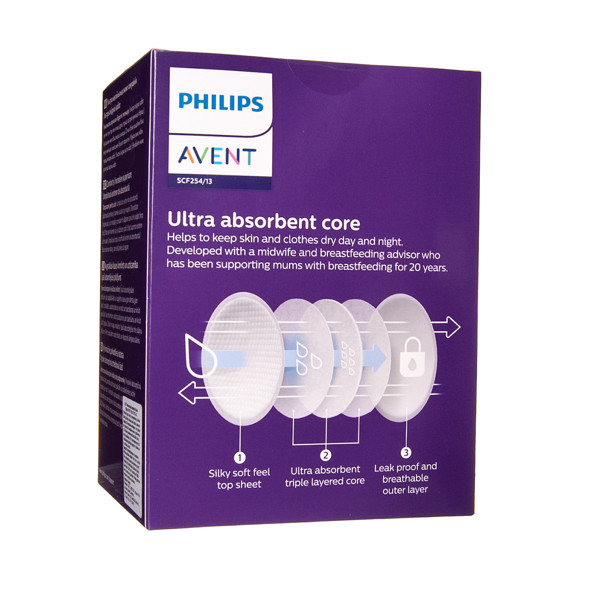 PHILIPS AVENT, vienreizējās lietošanas krūštura paliktņi, SCF254/13, 100 gab. attēls