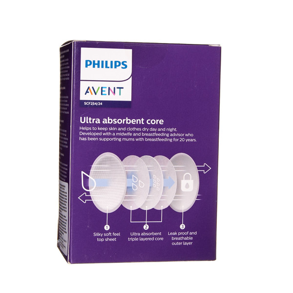 PHILIPS AVENT, vienreizējās lietošanas krūštura paliktņi, SCF254/24, 24 gab. attēls