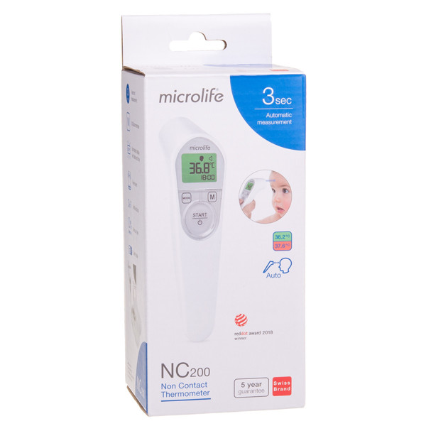 MICROLIFE NC 200, цифровой бесконтактный лобный термометр изображение