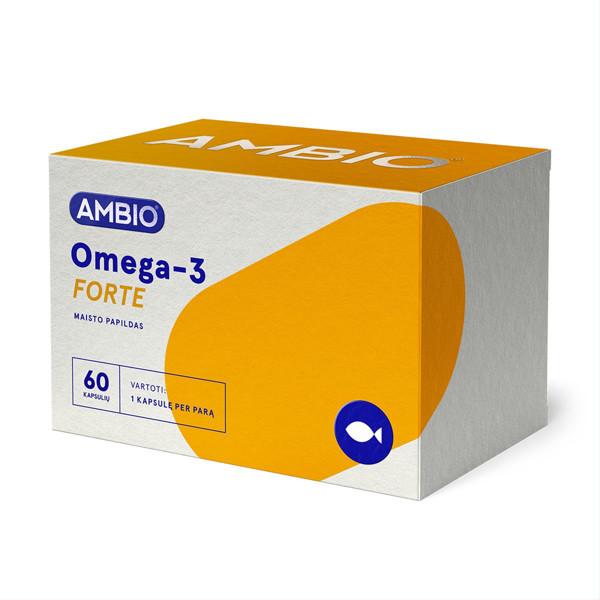 AMBIO Omega-3 forte, 60 kapsulas attēls