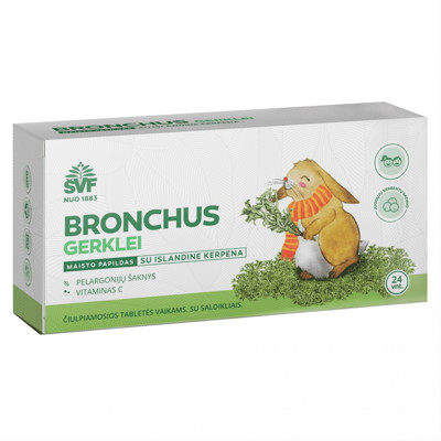 ACORUS BRONCHOS, bērniem ar Islandes ķērpjiem, 24 tabletes attēls