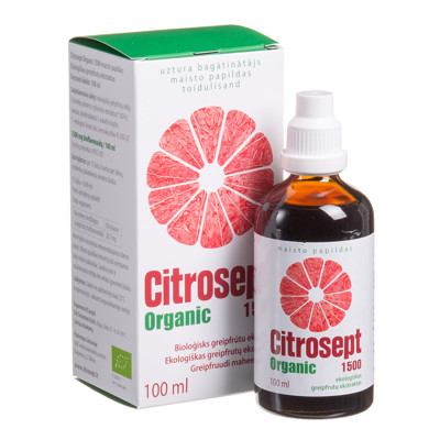 CITROSEPT ORGANIC 1500, organisks greipfrūtu ekstrakts, 100 ml attēls