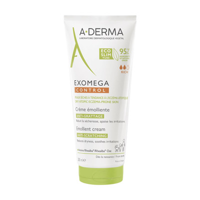 A-DERMA EXOMEGA CONTROL, krēms-mīkstinošs līdzeklis sausai ādai ar noslieci uz atopisko dermatītu, 200 ml attēls