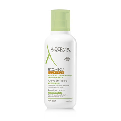 A-DERMA EXOMEGA CONTROL, krēms-mīkstinošs līdzeklis sausai ādai ar noslieci uz atopisko dermatītu, 400 ml attēls