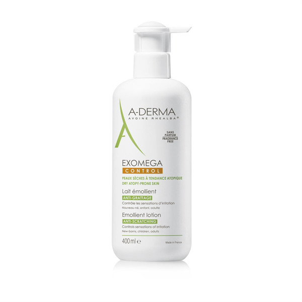 A-DERMA EXOMEGA CONTROL, losjons-mīkstinošs līdzeklis sausai ādai ar noslieci uz atopisko dermatītu, 400 ml attēls