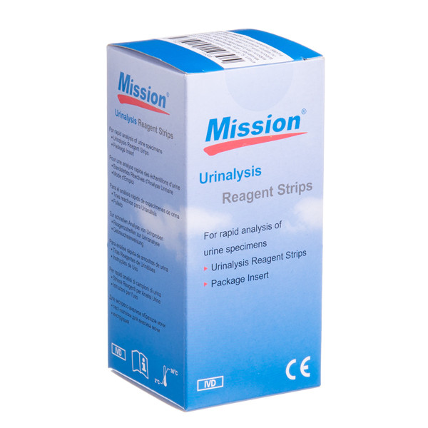 ACON MISSION KET 1KE, diagnostikas sloksnes ketoniem, 100 gab. attēls