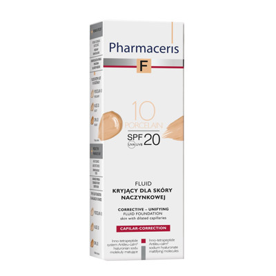 PHARMACERIS F CAPILLAR CORRECTIVE UNIFYING, pulveris, kas samazina kapilāru redzamību, Nr.10, SPF 20, 30 ml attēls