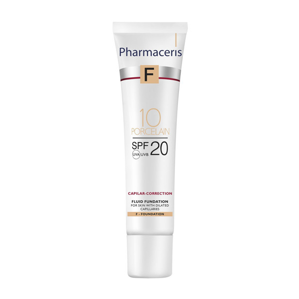 PHARMACERIS F CAPILLAR CORRECTIVE UNIFYING, pulveris, kas samazina kapilāru redzamību, Nr.10, SPF 20, 30 ml attēls