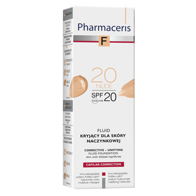 PHARMACERIS F CAPILLAR CORRECTIVE UNIFYING, pulveris, kas samazina kapilāru redzamību, Nr.20, SPF 20, 30 ml attēls