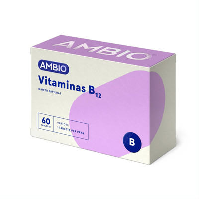 AMBIO vitamīns B12 500 µg, 60 tabletes attēls
