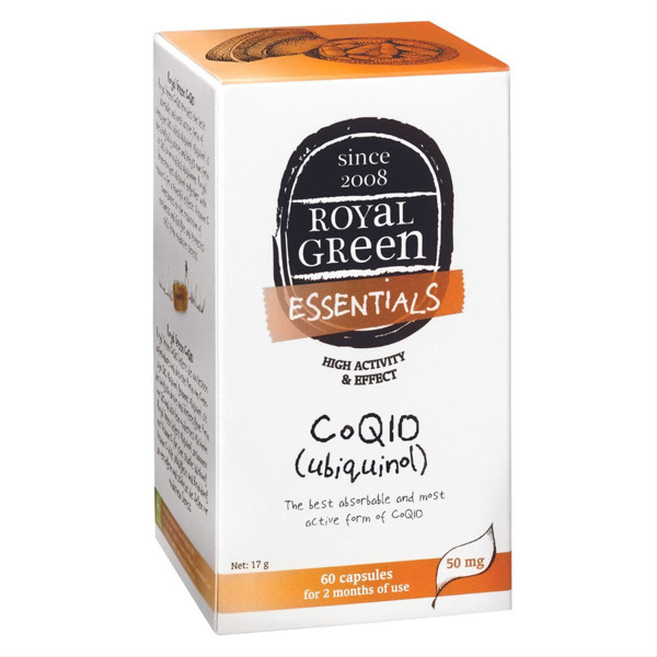 ROYAL GREEN Coenzīms Q10, Ubihinols, 50 mg, 60 kapsulas attēls