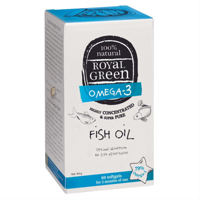 ROYAL GREEN zivju eļļas omega-3 79%, 60 kapsulas attēls