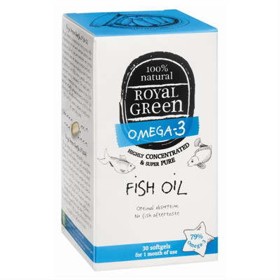 ROYAL GREEN zivju eļļas omega-3 79%, 30 kapsulas attēls