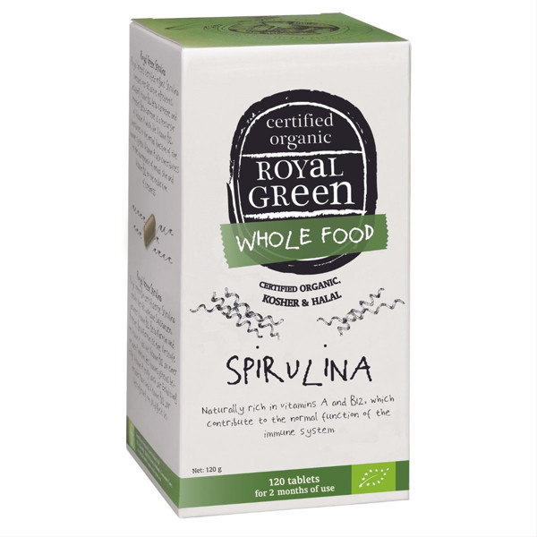 ROYAL GREEN Bio Spirulina, 1000 mg, 120 tabletes attēls