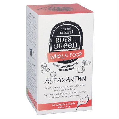 ROYAL GREEN Astaksantīns, 4 mg, 60 kapsulas attēls