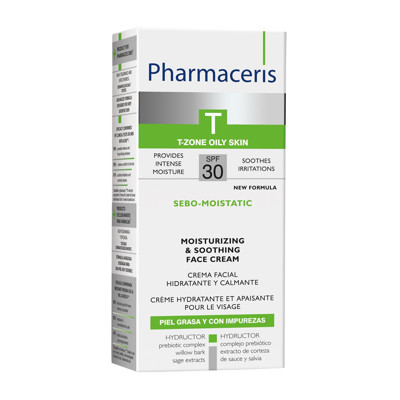 Pharmaceris T SEBO MOISTATIC, nomierinošs krēms, SPF 30, 50 ml attēls