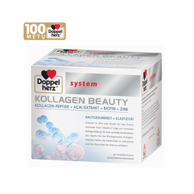 DOPPELHERZ SYSTEM KOLLAGEN BEAUTY, 30 pudeles attēls