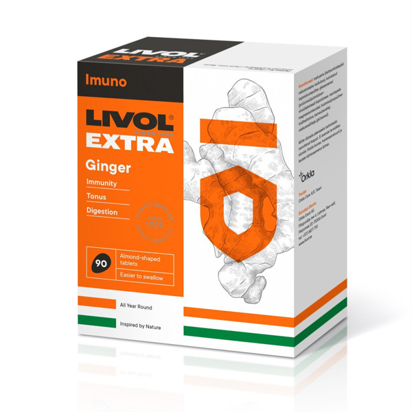 LIVOL EXTRA GINGER, 90 tabletes attēls
