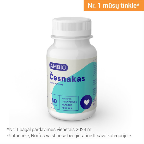 AMBIO ķiploks 500 mg, 60 kapsulas attēls