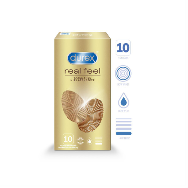 DUREX REAL FEEL, презервативы, 10 шт. изображение