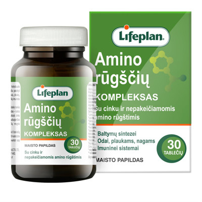 LifePlan, aminoskābju komplekss ar cinku, 30 tabletes attēls