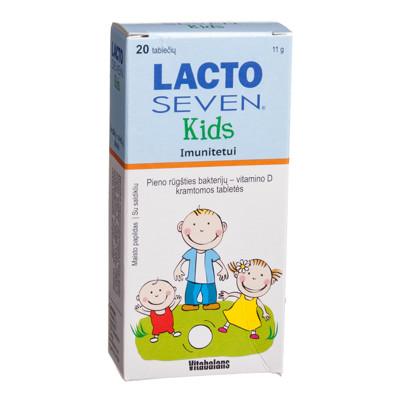 LACTO SEVEN KIDS, 20 tabletes attēls