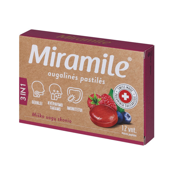 MIRAMILE, meža ogu garšas pastilas, 12 pastilas attēls