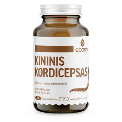 ECOSH ķīniešu Kordiceps (Cordyceps), 500 mg, 90 kapsulas attēls