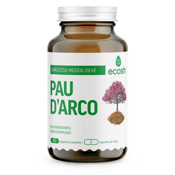 ECOSH PAU D'ARCO, 500 mg, 100 kapsulas attēls
